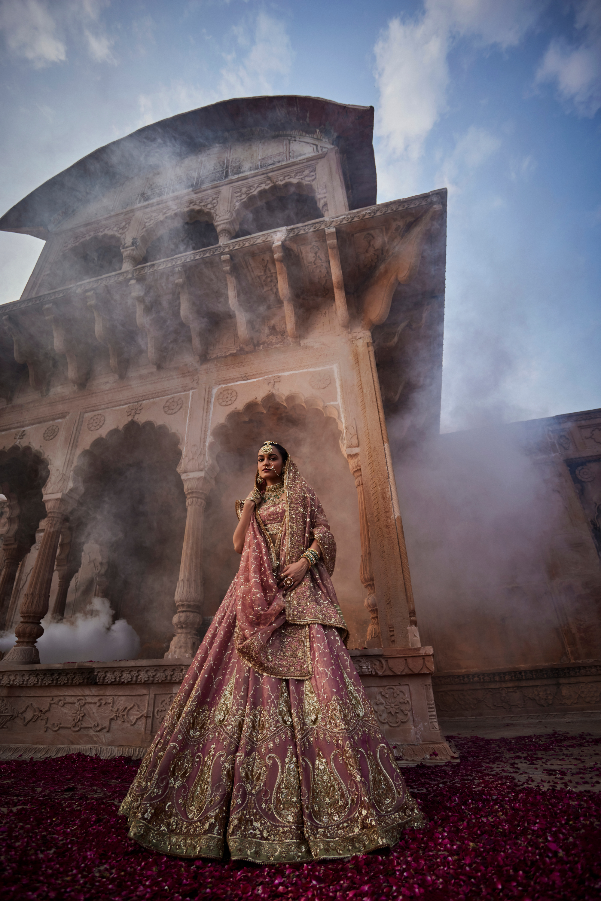Dusty Rise Pink Lehenga