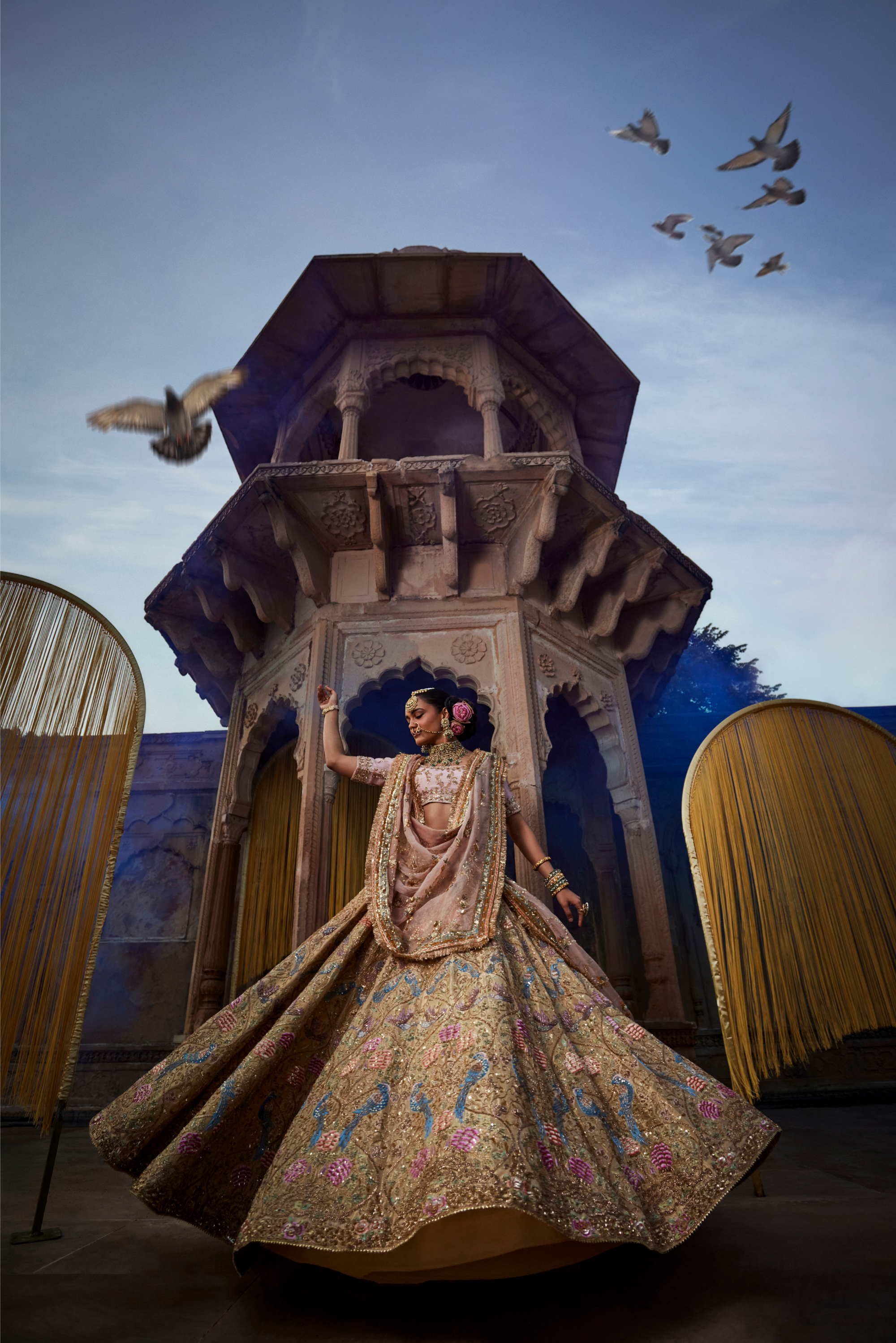 Birdsong Gold Lehenga
