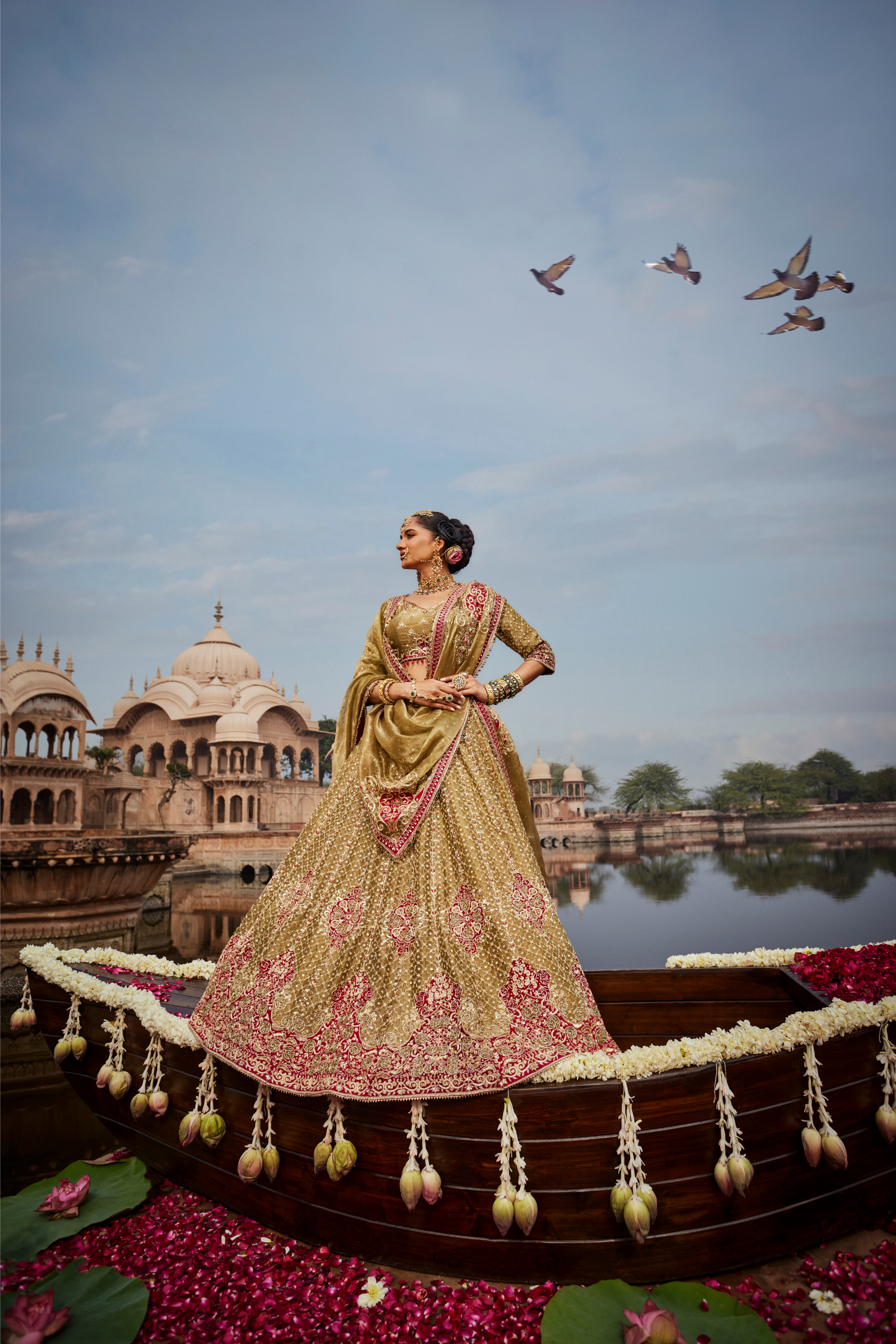 Lush Olive Lehenga