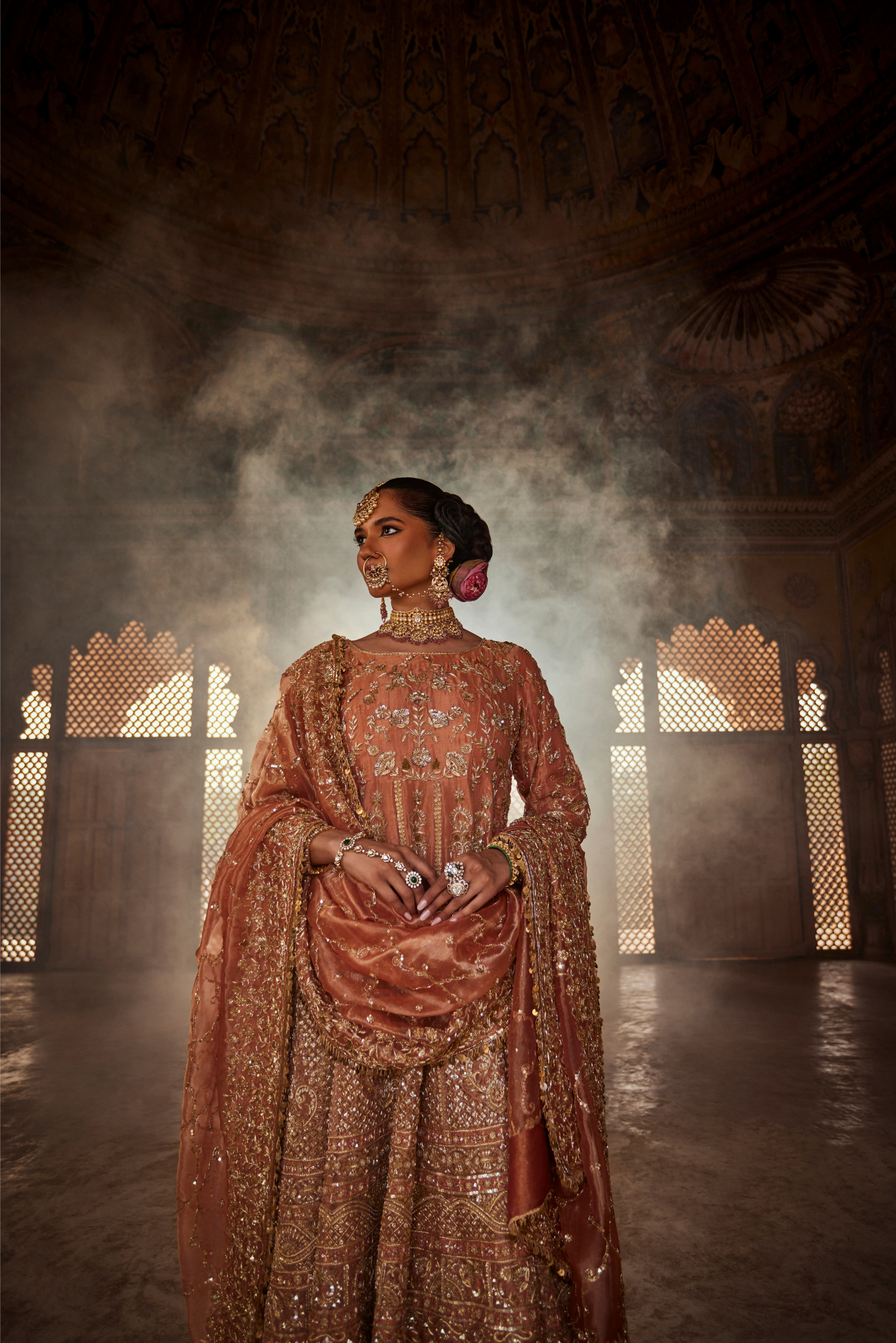 Peach Anarkali Salwar Set