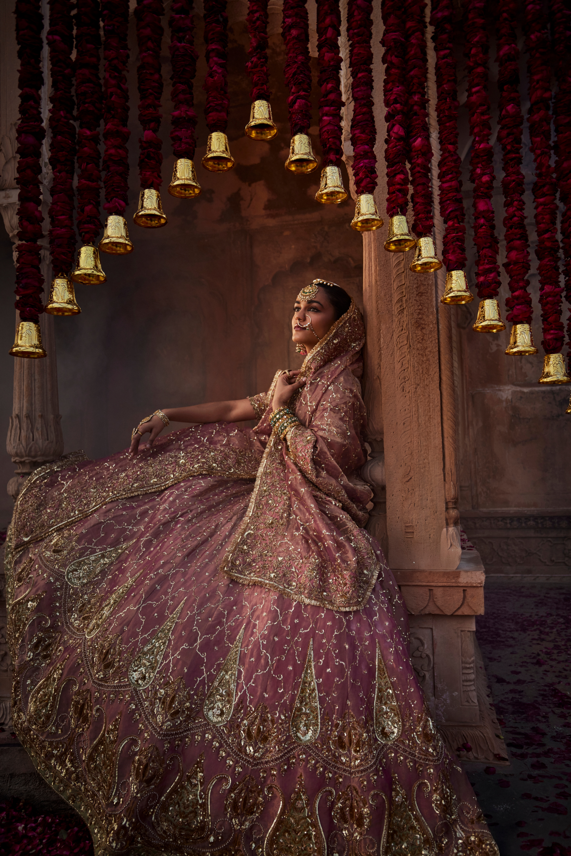 Dusty Rise Pink Lehenga