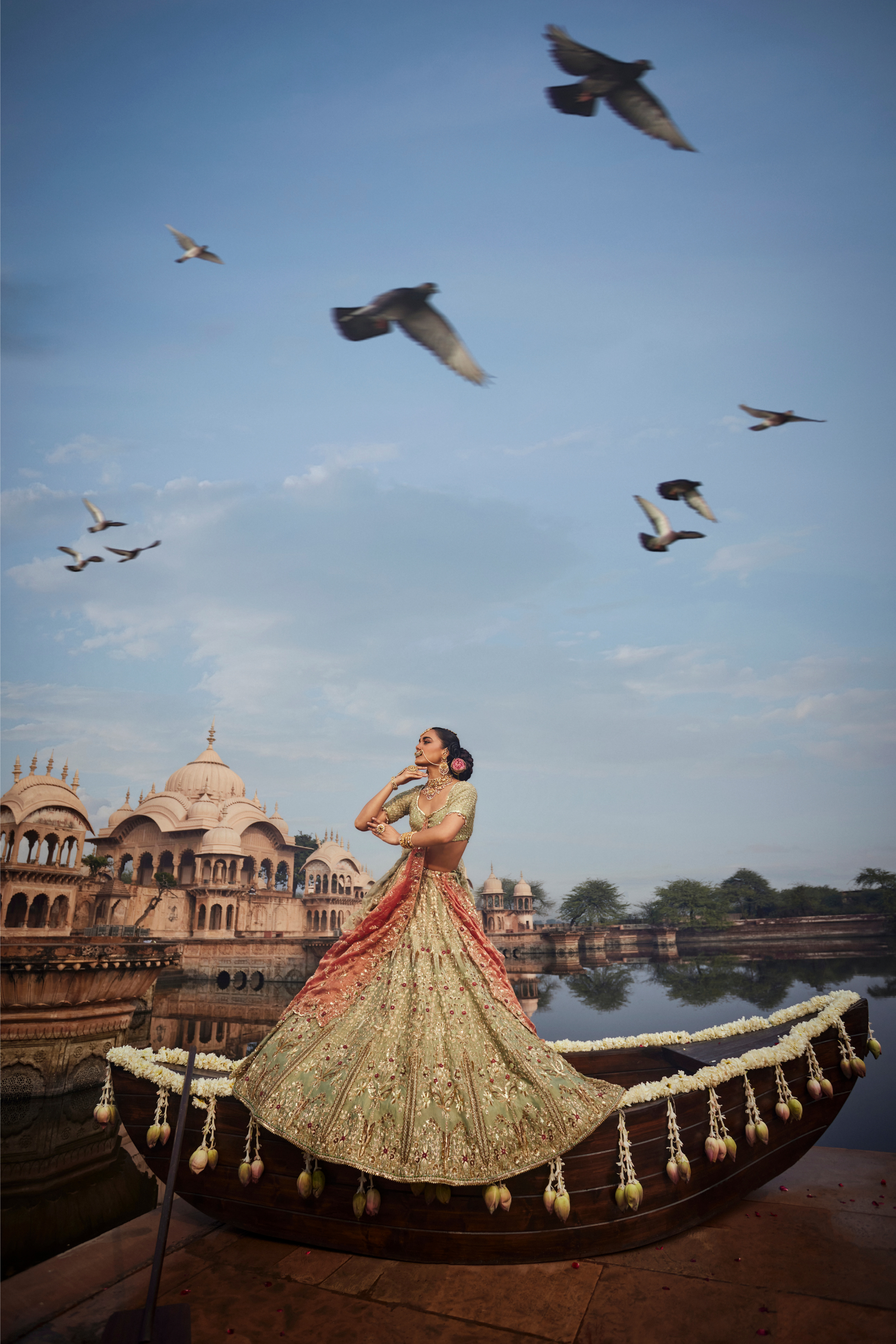 Seaglass Blue Lehenga