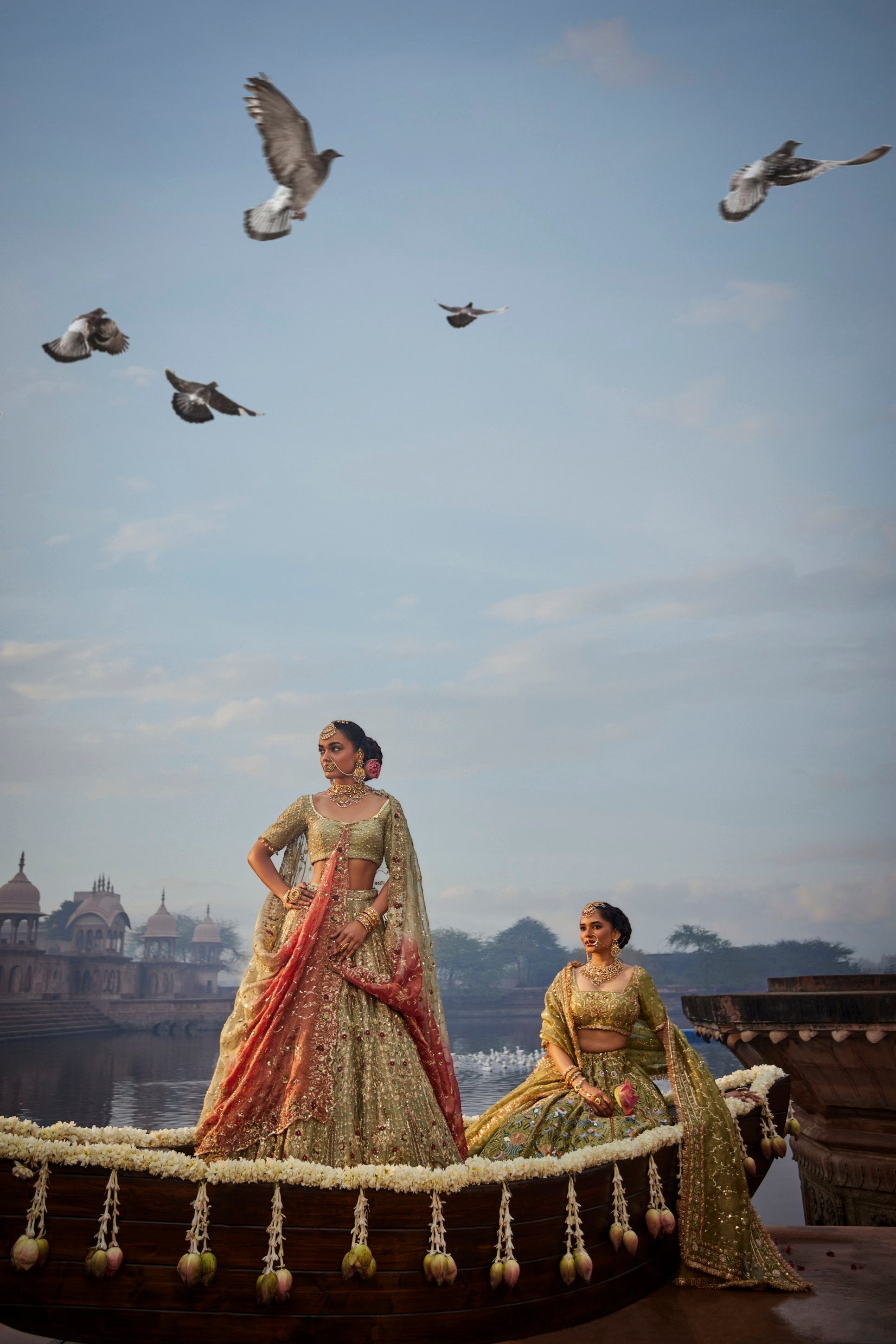 Seaglass Blue Lehenga